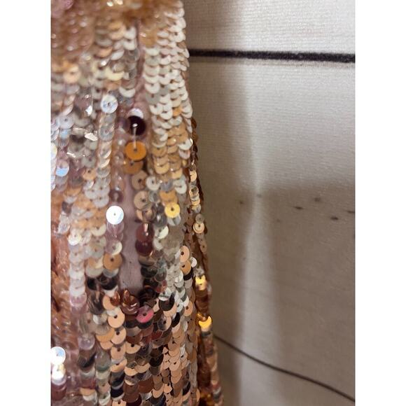 Parker Dress Women Small Sugar Ombre Sequin Scoop Neck Mini Tank Pull On Formal - Picture 3 of 7